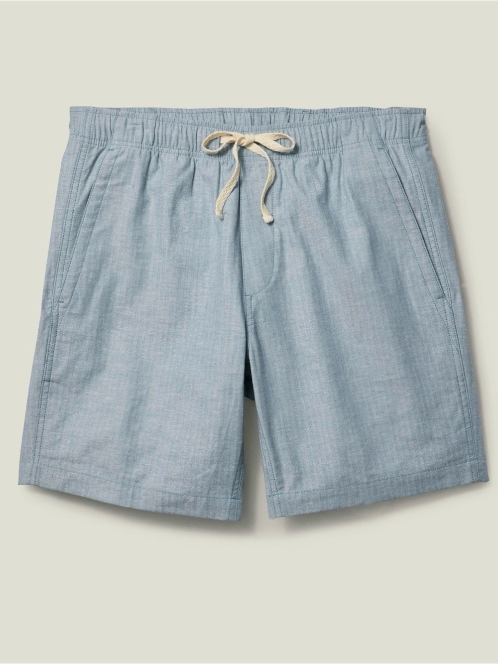 Bonobo’s Men’s Nomad Short Light Blue Herringbone Linen Size L NWOT
